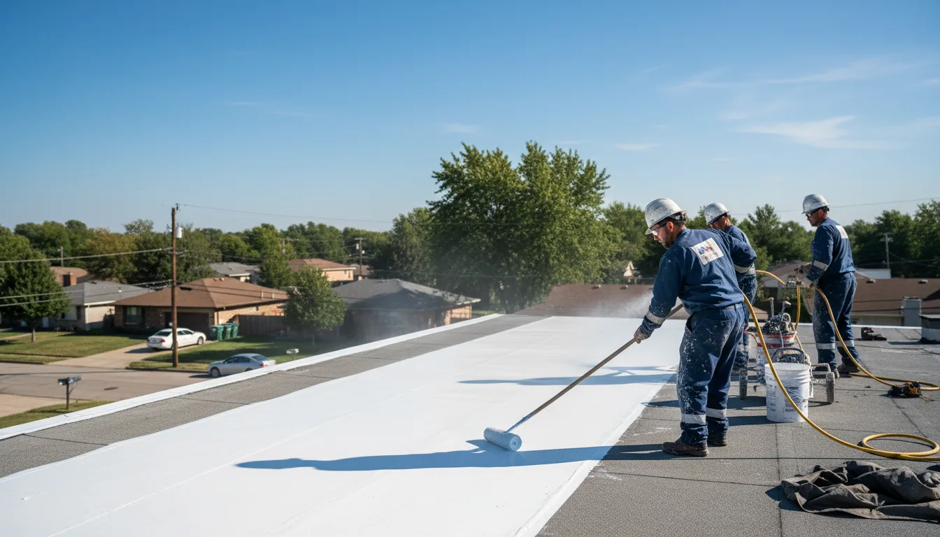 Commercial roof coating in Hicksville, NY near me